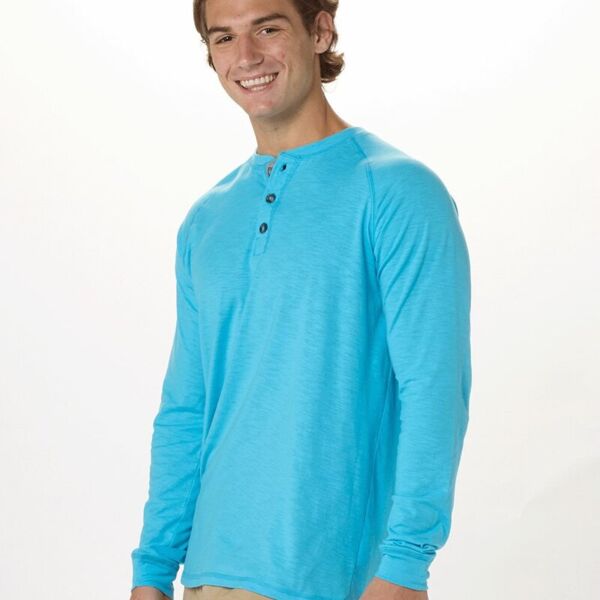 Unisex Henley Long Sleeve T-Shirt Thumbnail