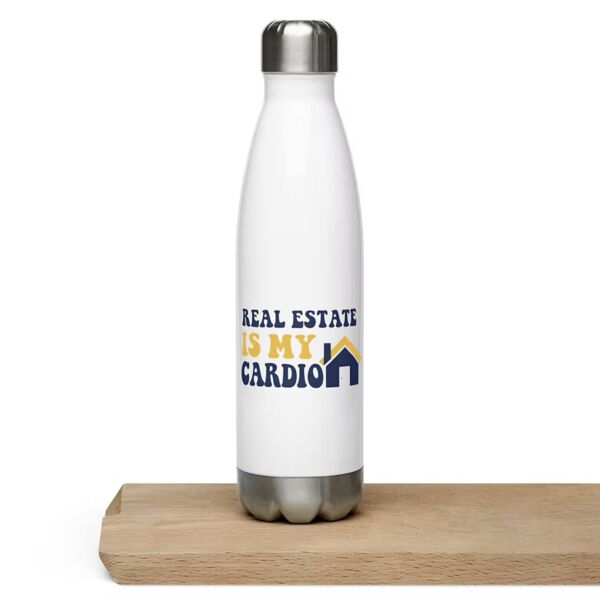 Laer “Real Estate is my Cardio” Stainless Steel Water Bottle Thumbnail