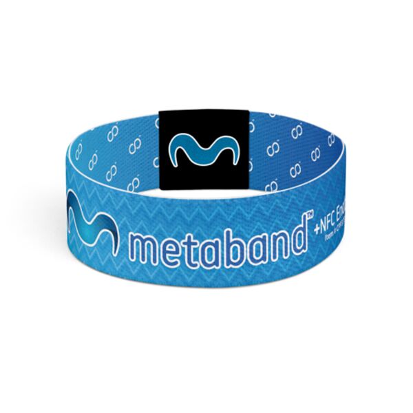 Metaband™ by Oodleband™ - 1" Elastic Wristband with Full Color Patch and RFID or NFC Chip Thumbnail