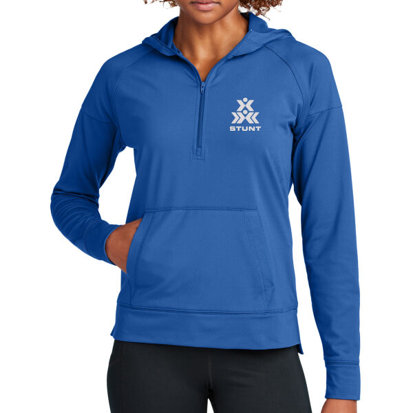 Stunt  - Women's Sport Wick ® Stretch 1/2 Zip Hoodie Thumbnail