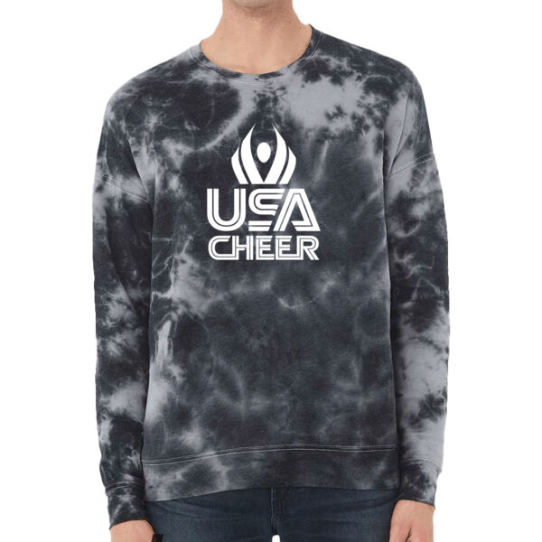 USA Cheer - Unisex FWD Fashion Tie-Dyed Crewneck Sweatshirt Thumbnail