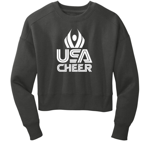 USA Cheer - Women's Perfect Weight ® Fleece Cropped Crew Thumbnail