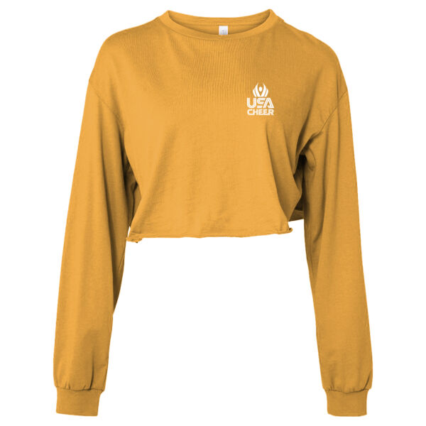 USA Cheer - Women's FWD Fashion Crop Long Sleeve Tee Thumbnail
