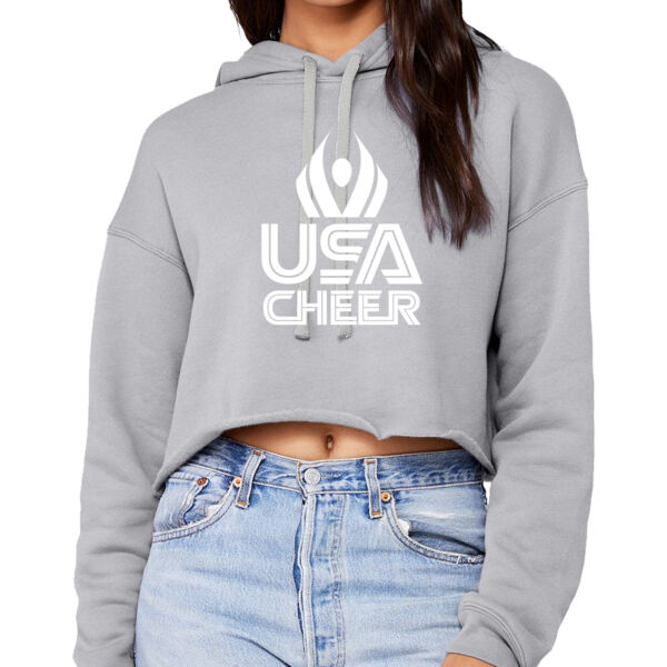 USA Cheer - Women's Sponge Fleece Cropped Fleece Hoodie Thumbnail