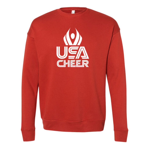 USA Cheer - Unisex Sponge Fleece Drop Shoulder Crewneck Sweatshirt Thumbnail