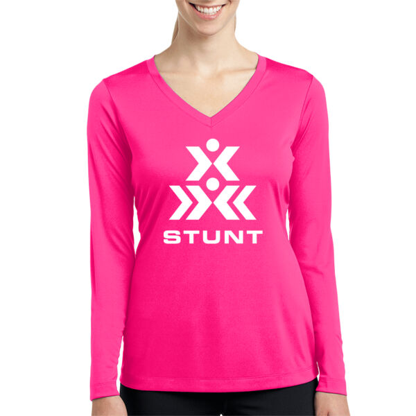 Stunt - Women's Long Sleeve PosiCharge ® Competitor V Neck Tee Thumbnail