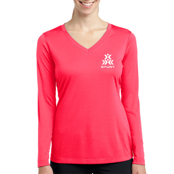 Stunt - Women's Long Sleeve PosiCharge ® Competitor V Neck Tee Thumbnail