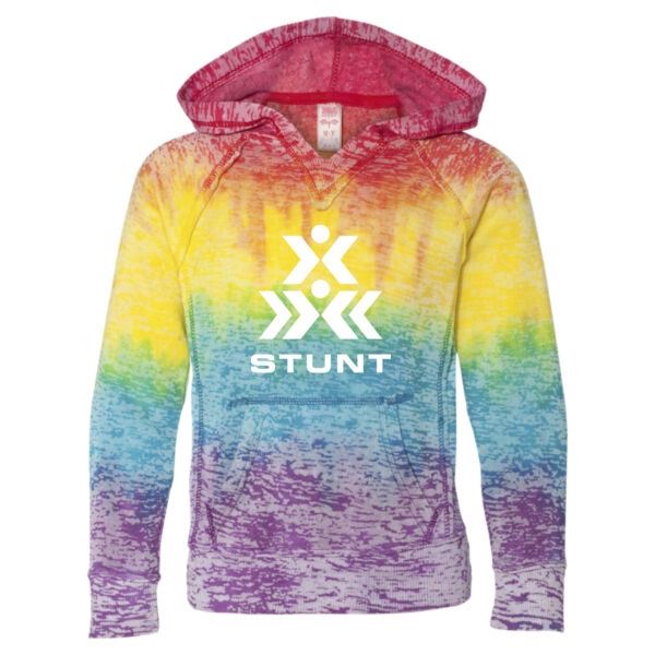 Stunt - Girls’ Courtney Burnout V-Notch Hooded Sweatshirt Thumbnail