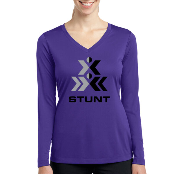Stunt - Women's Long Sleeve PosiCharge ® Competitor V Neck Tee Thumbnail