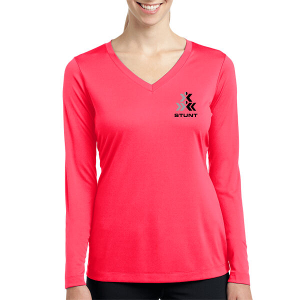 Stunt - Women's Long Sleeve PosiCharge ® Competitor V Neck Tee Thumbnail