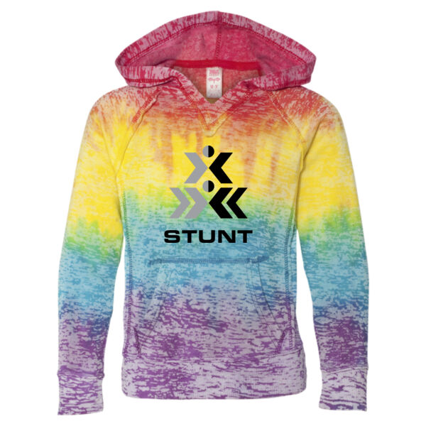 Stunt - Girls’ Courtney Burnout V-Notch Hooded Sweatshirt Thumbnail
