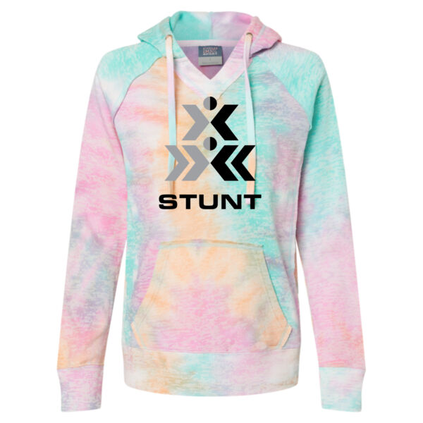 Stunt - Women’s Courtney Burnout V-Notch Hooded Sweatshirt Thumbnail