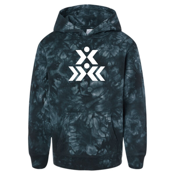   - Youth Midweight Tie-Dyed Hooded Sweatshirt Thumbnail