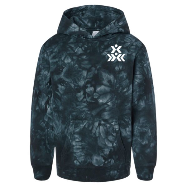   - Youth Midweight Tie-Dyed Hooded Sweatshirt Thumbnail