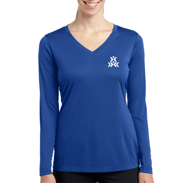   - Women's Long Sleeve PosiCharge ® Competitor V Neck Tee Thumbnail
