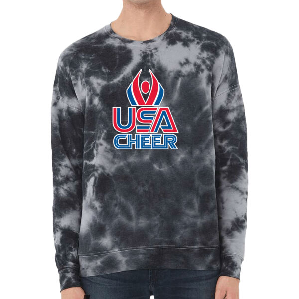 USA Cheer - Unisex FWD Fashion Tie-Dyed Crewneck Sweatshirt Thumbnail