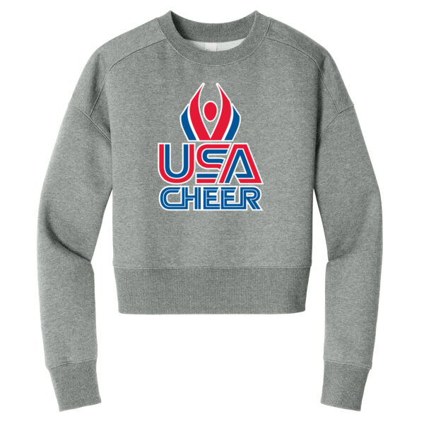 USA Cheer - Women's Perfect Weight ® Fleece Cropped Crew Thumbnail