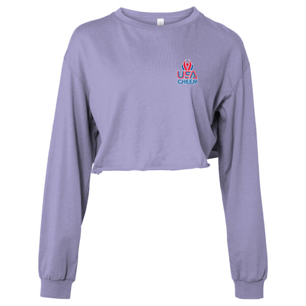 USA Cheer - Women's FWD Fashion Crop Long Sleeve Tee Thumbnail