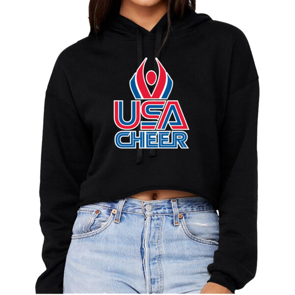 USA Cheer - Women's Sponge Fleece Cropped Fleece Hoodie Thumbnail