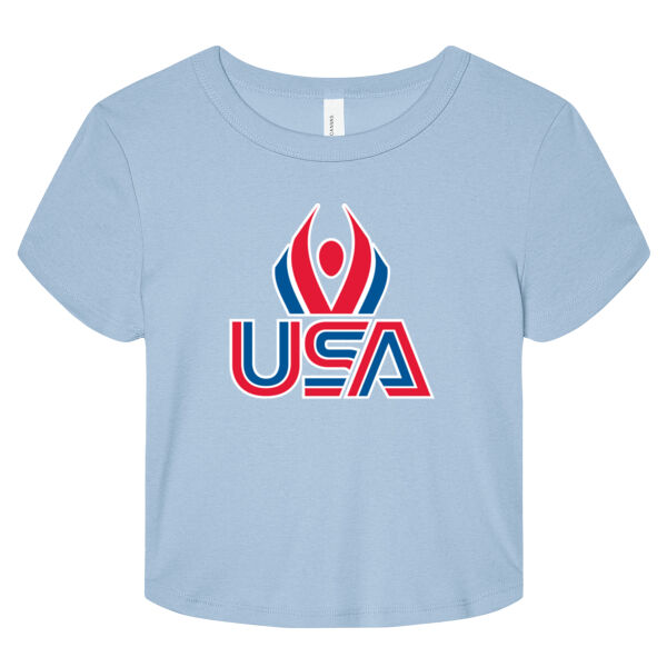 USA Wings - Women's Micro Rib Baby Tee Thumbnail