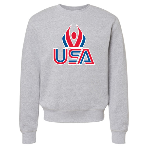 USA Wings - Unisex Triblend Fleece Crewneck Sweatshirt Thumbnail