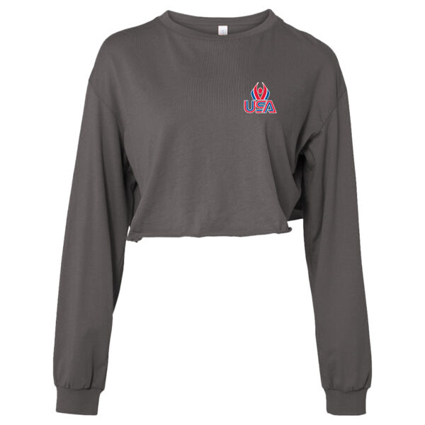 USA Wings - Women's FWD Fashion Crop Long Sleeve Tee Thumbnail