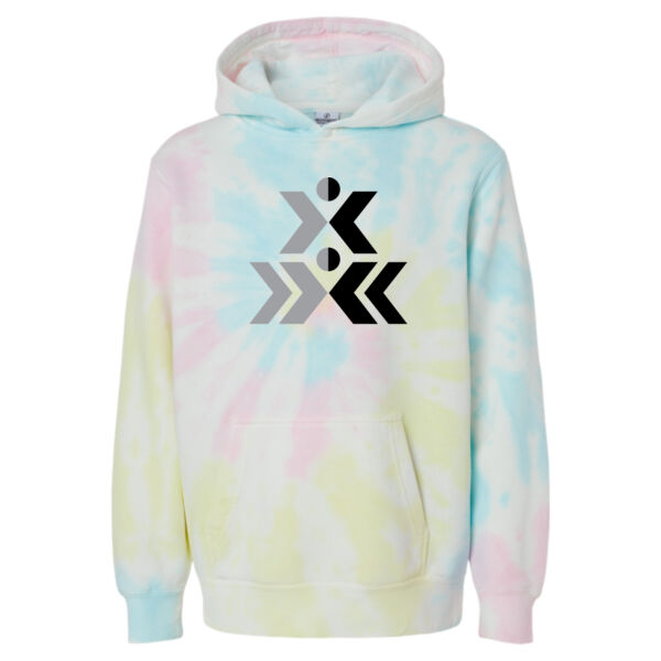   - Youth Midweight Tie-Dyed Hooded Sweatshirt Thumbnail