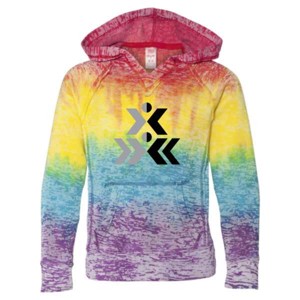   - Girls’ Courtney Burnout V-Notch Hooded Sweatshirt Thumbnail