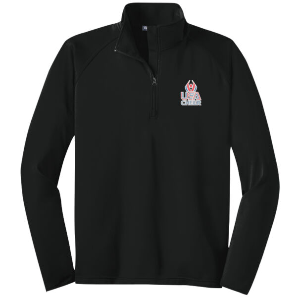 USA Cheer - Tall Sport Wick ® Stretch 1/4 Zip Pullover Thumbnail