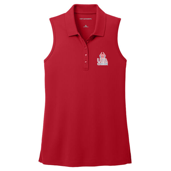 USA Cheer - Women's Dry Zone ® UV Micro Mesh Sleeveless Polo Thumbnail