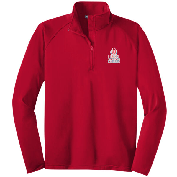 USA Cheer - Tall Sport Wick ® Stretch 1/4 Zip Pullover Thumbnail