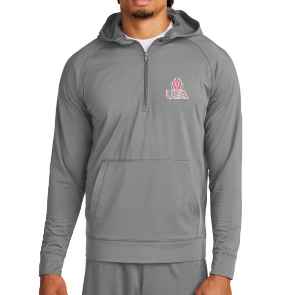 USA Wings - Sport Wick ® Stretch 1/2 Zip Hoodie Thumbnail