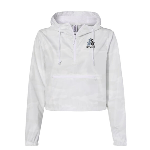 Stunt - Women's Lightweight Quarter-Zip Pullover Crop Windbreaker Thumbnail