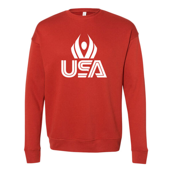 USA Wings - Unisex Sponge Fleece Drop Shoulder Crewneck Sweatshirt Thumbnail