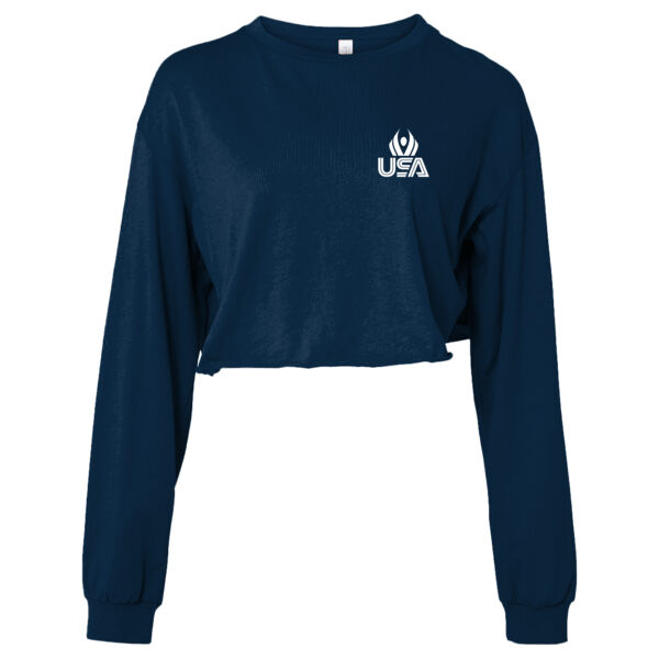 USA Wings - Women's FWD Fashion Crop Long Sleeve Tee Thumbnail