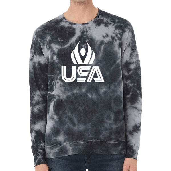 USA Wings - Unisex FWD Fashion Tie-Dyed Crewneck Sweatshirt Thumbnail