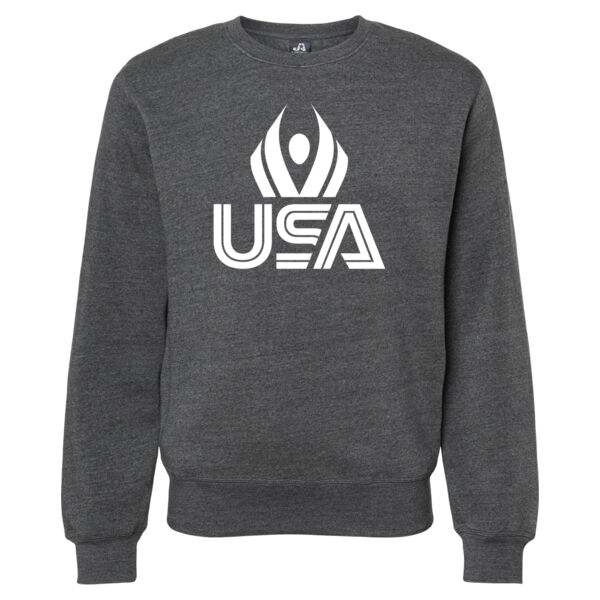 USA Wings - Unisex Triblend Fleece Crewneck Sweatshirt Thumbnail