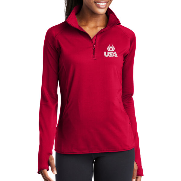  USA Wings - Women's Sport Wick ® Stretch 1/4 Zip Pullover Thumbnail