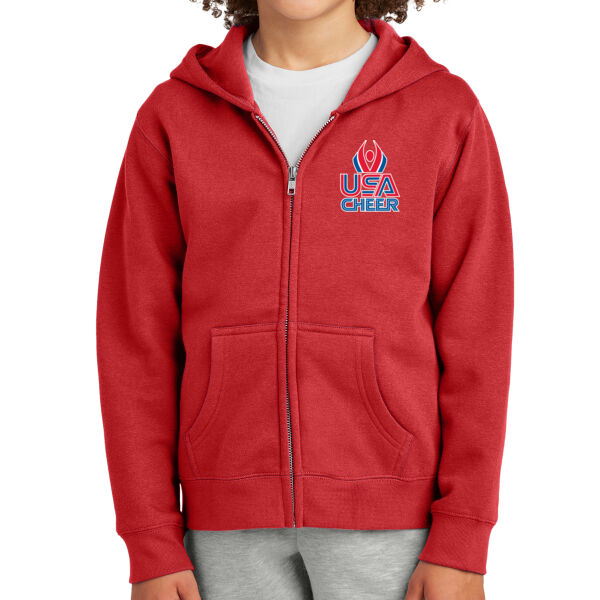 USA Cheer - Youth V.I.T. Fleece Full Zip Hoodie Thumbnail