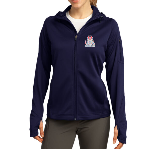 USA Cheer - Women's Tech Fleece Full Zip Hooded Jacket Thumbnail