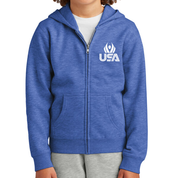 USA Wings - Youth V.I.T. Fleece Full Zip Hoodie Thumbnail