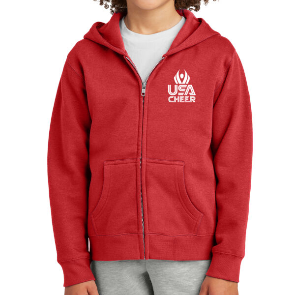 USA Cheer - Youth V.I.T. Fleece Full Zip Hoodie Thumbnail
