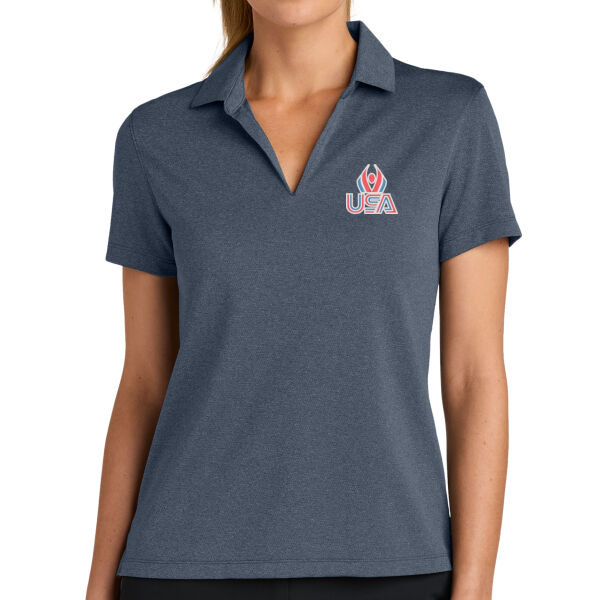 USA Wings - Women's Dri FIT Smooth Heather Polo Thumbnail