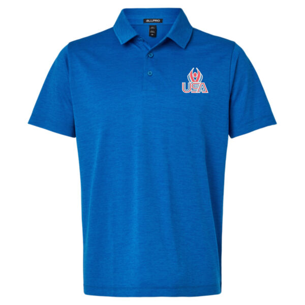 USA Wings - Men's Pro-Lock Performance Mélange Polo Thumbnail