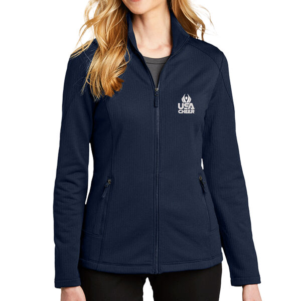  USA Cheer - Women's Grid Fleece Jacket Thumbnail