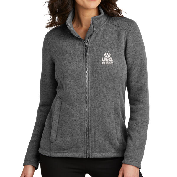  USA Cheer - Women's Arc Sweater Fleece Jacket Thumbnail