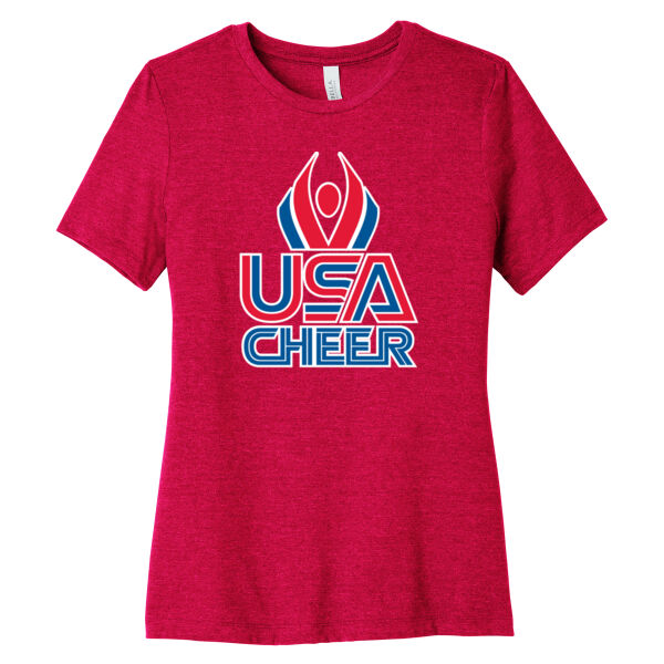 USA Cheer - Women's Relaxed CVC Tee Thumbnail