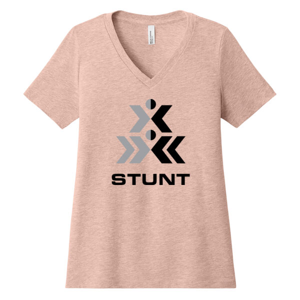 Stunt - Women's Relaxed Heather CVC V Neck Tee Thumbnail