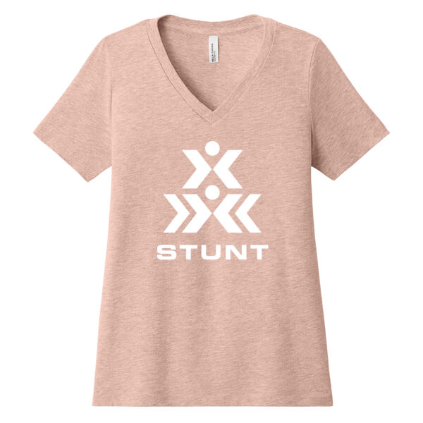 Stunt - Women's Relaxed Heather CVC V Neck Tee Thumbnail