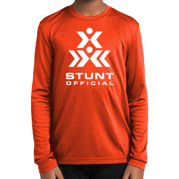 Stunt Official  - Youth Long Sleeve PosiCharge ® Competitor Tee Thumbnail